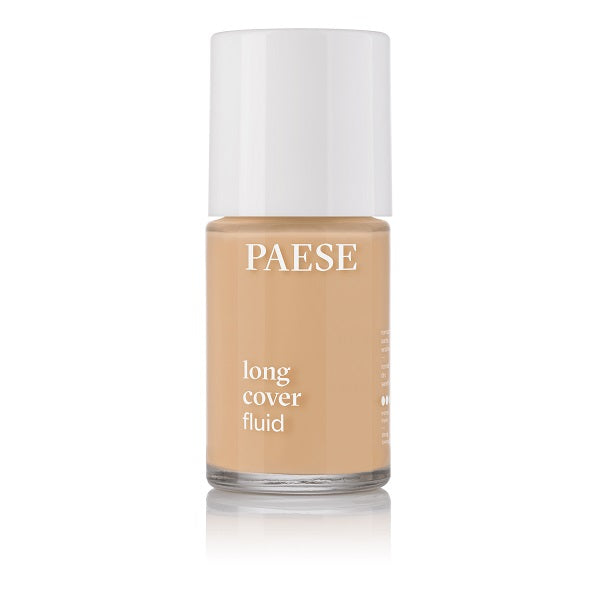PAESE Cosmetics Long Cover Fluid Foundation makeup solution suitable for all skin types.
