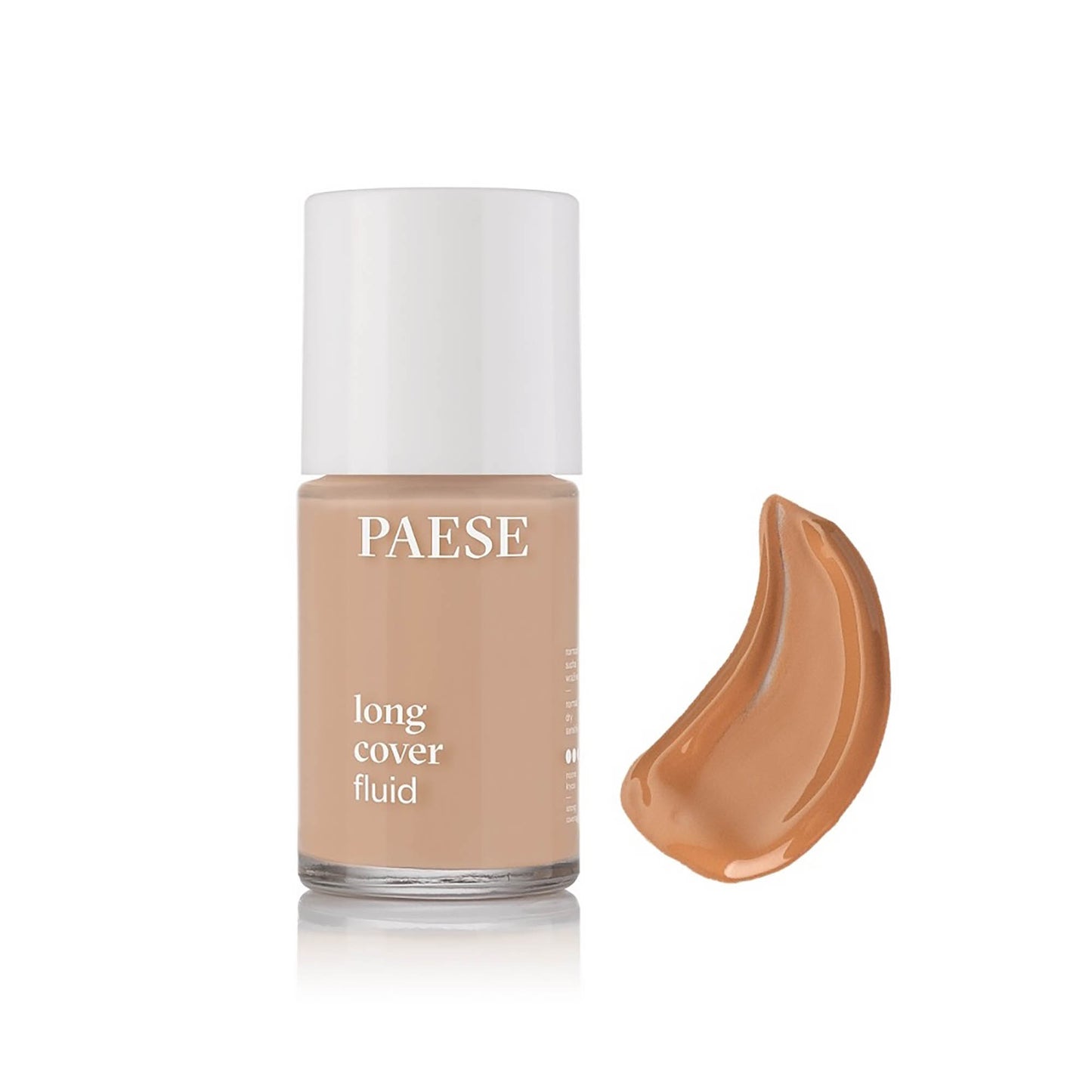PAESE Cosmetics Long Cover Fluid Foundation Makeup solution suitable for normal, dry and sensitive skin.