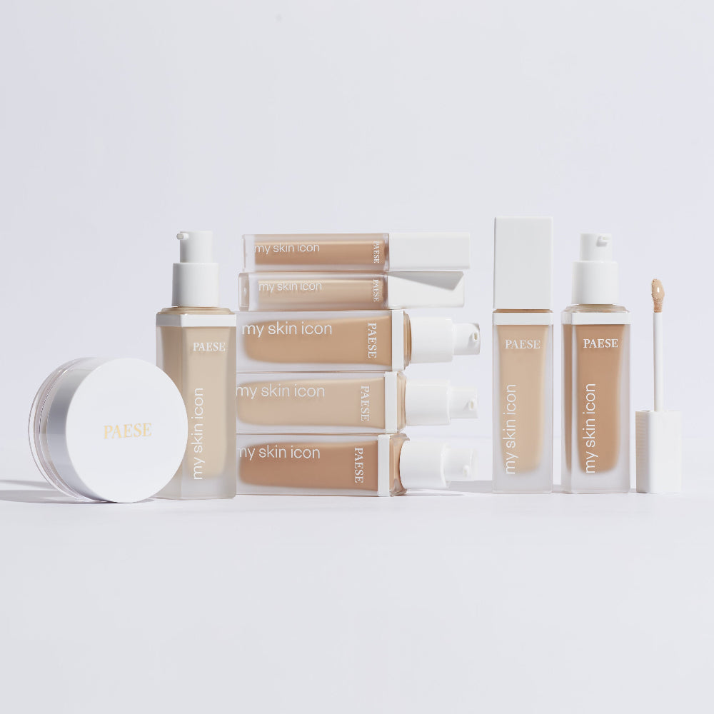 PAESE Cosmetics My Skin Icon Foundation all shades with active ingredients