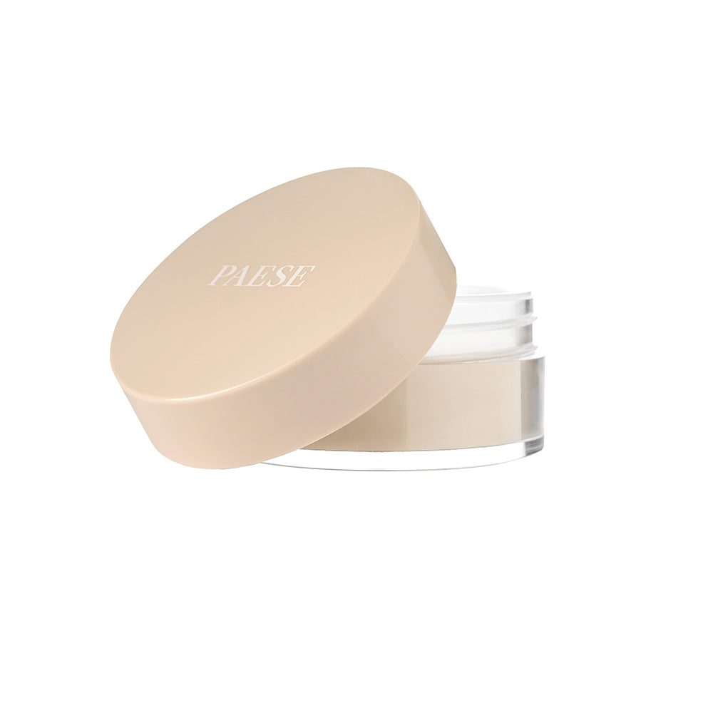 PAESE Cosmetics Puff Cloud Powder enriched with cotton oil hydrates and helps set makeup.