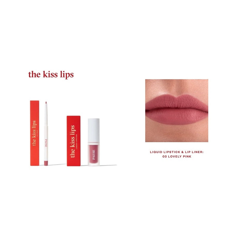 PAESE Cosmetics' The Kiss lip liner and lipstick define and plump lips with a gentle, long-lasting formula.