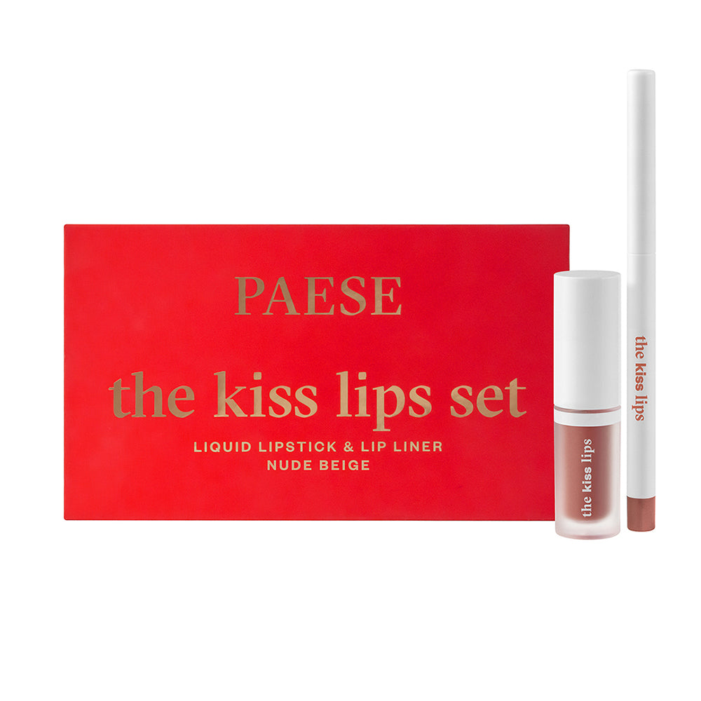 PAESE Cosmetics The Kiss Lips Set Liquid Lipstick & Lip Liner creamy texture and long lasting effect