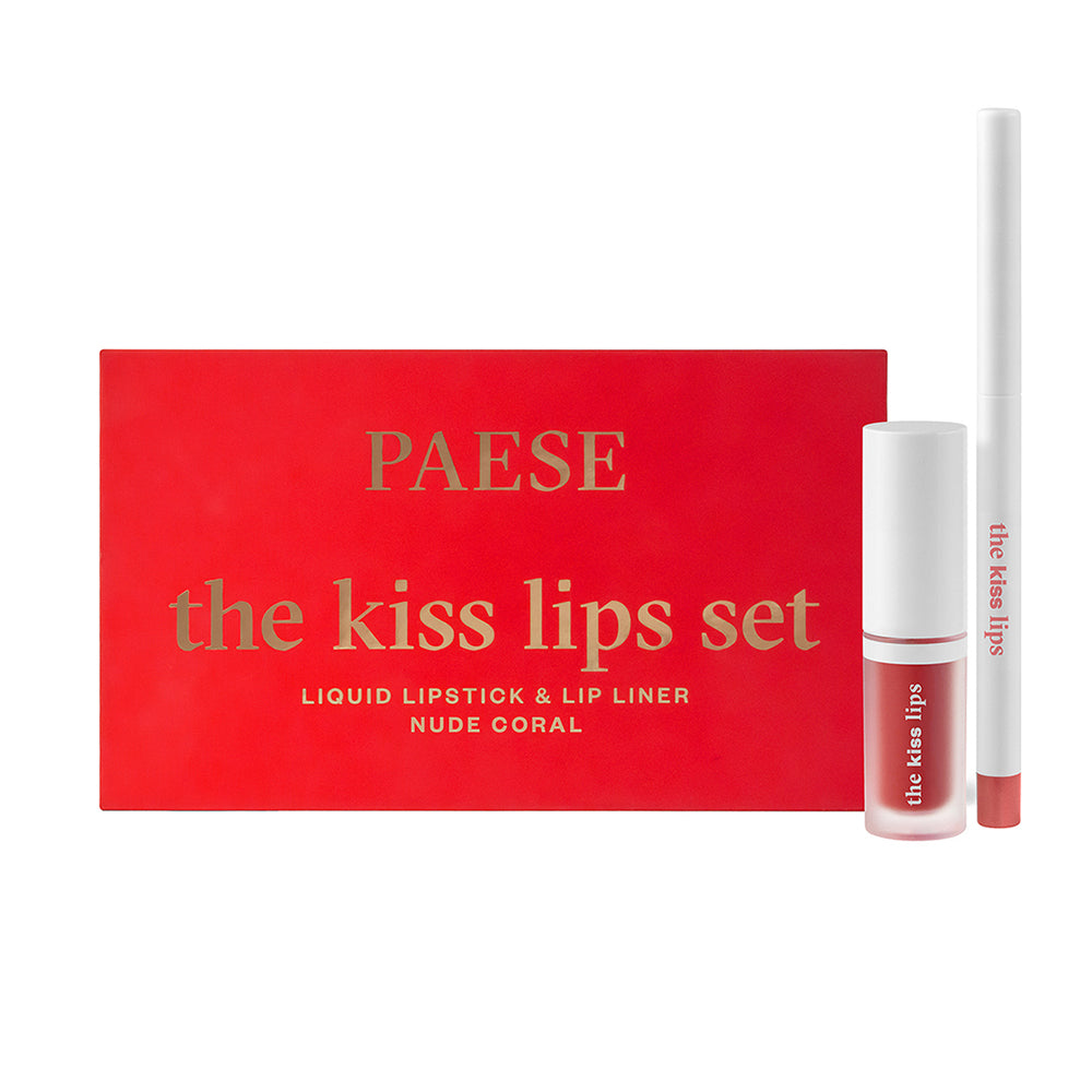 PAESE Cosmetics The Kiss Lips Set Liquid Lipstick & Lip Liner creamy texture and long lasting effect