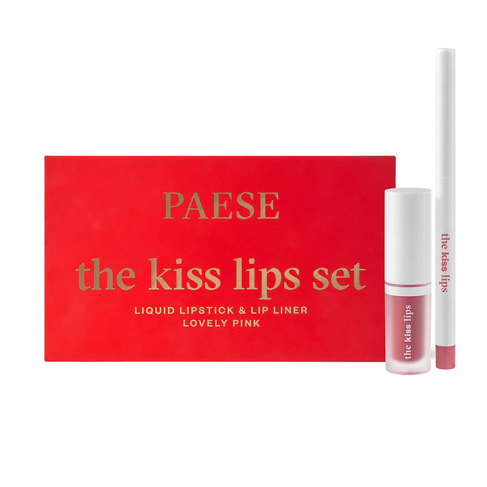 PAESE Cosmetics The Kiss Lips Set Liquid Lipstick & Lip Liner creamy texture and long lasting effect
