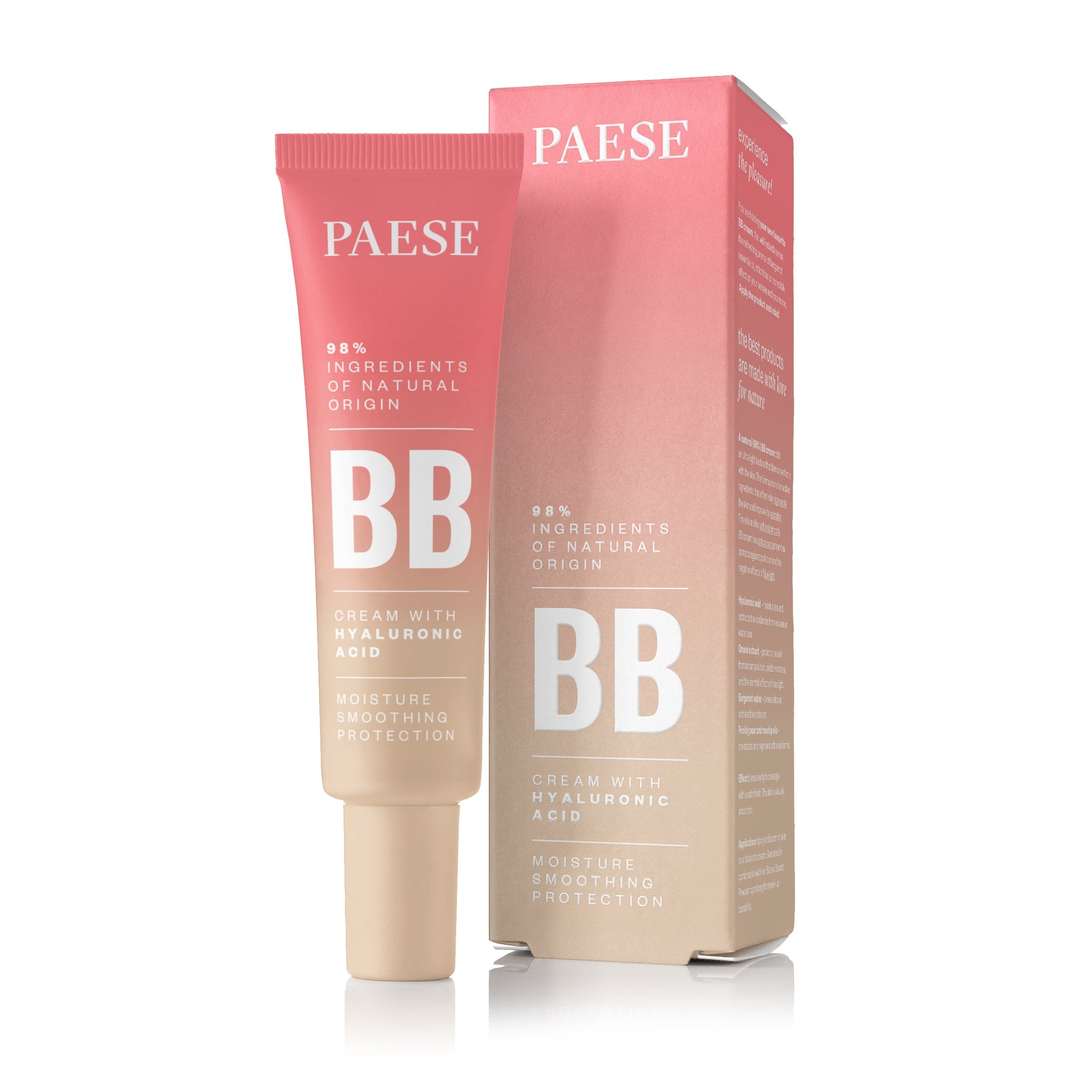 PAESE Cosmetics BB Cream with Hyaluronic Acid for light coverage with a slightly satin finish.