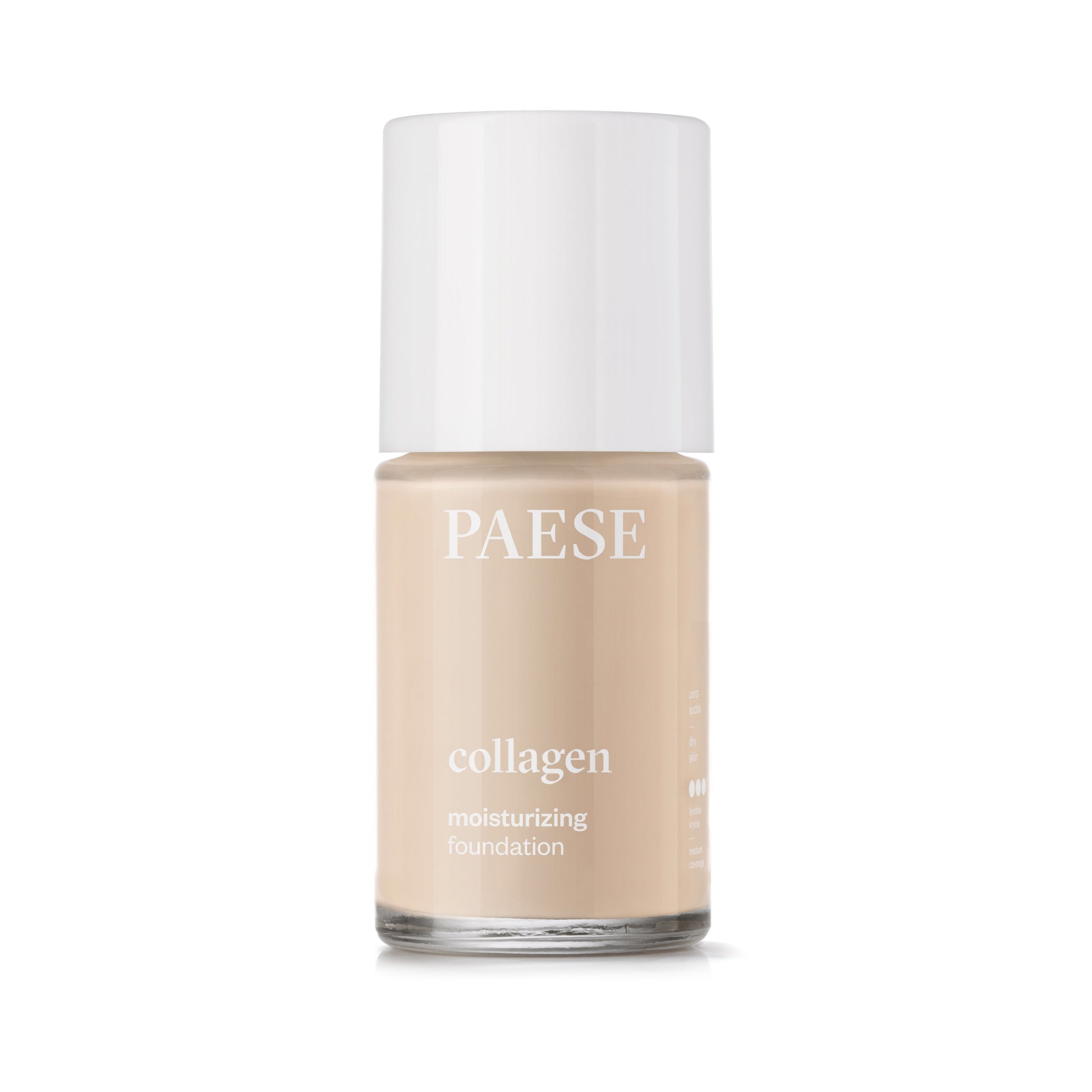 PAESE Cosmetics Collagen Moisturizing Makeup Creamy Foundation is suitable for normal, dry, sensitive, and allergy-prone skin.